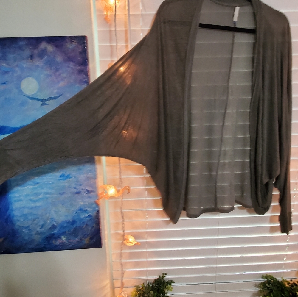 Slouchy, dropsleeve lightweight cardigan